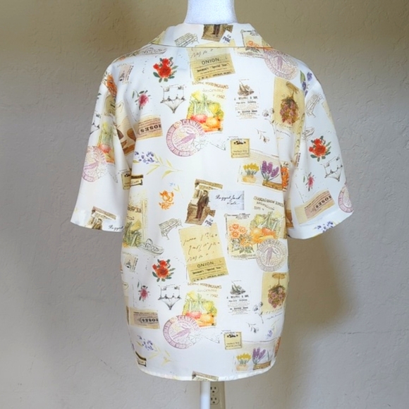 3/$20🌟 Liz Claiborne Collection White Casual Button Down Shirt Size 8 - Picture 4 of 5